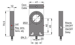 AECO - SIA22-CE NPN NO+NC R