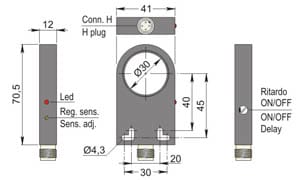 AECO - SIA30-CE NPN NO+NC H R