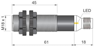 AECO - FT18EL-CP NPN NO+NC H