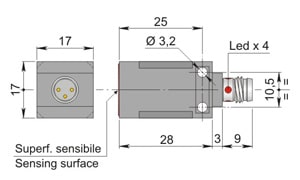 AECO - SIP17-CE5 NPN NC H1