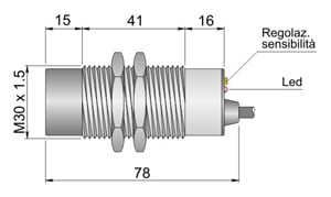 AECO - SC30SM-CE25 PNP NO+NC