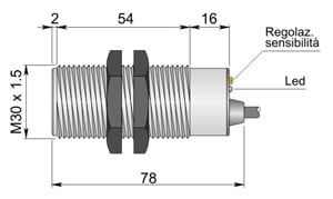 AECO - SC30SP-C20 PNP NO+NC C30000016