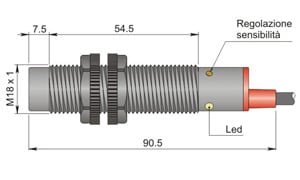 AECO - SC18SP-CE10 PNP NO+NC C18000058
