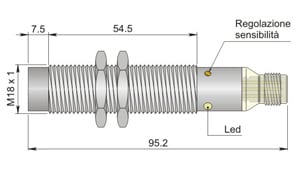 AECO - SC18SM-CE10 PNP NO+NC H