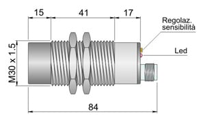 AECO - SC30SM-CE25 PNP NO+NC H