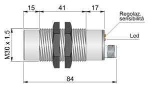 AECO - SC30SP-CE25 NPN NO+NC H