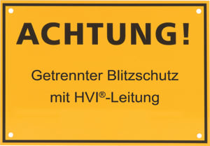 DEHN - Cartello di pericolo per separazione di corrente elettrica.