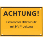 DEHN - Cartello di pericolo per separazione di corrente elettrica.