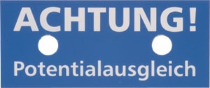 DEHN - WARNSCHILD 'ACHTUNG! POTENTIALAUSGLEICH'
