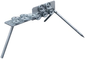 DEHN - Macchina raddrizzafilo a 10 rulli, triplo.